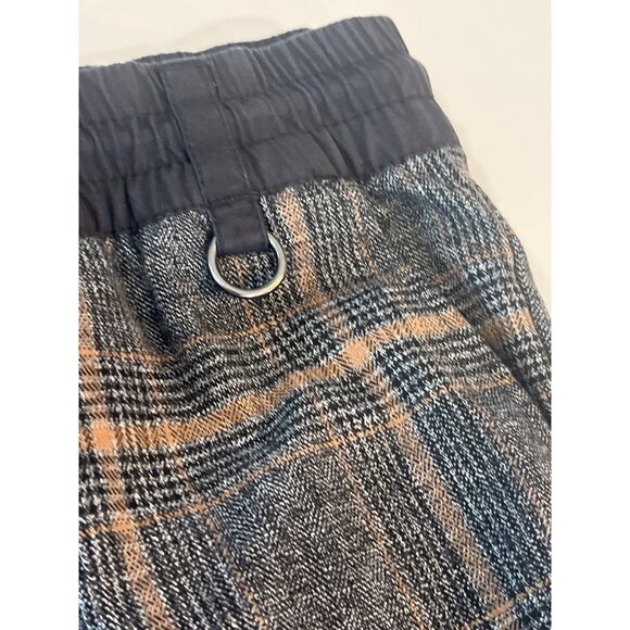 Plaid Elastic Waist Drawstring Pants With D-Ring Detail - Picture 5 of 11